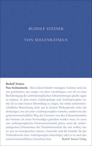 Von Seelenrätseln GA 021