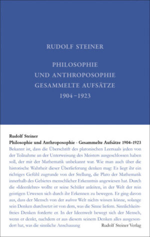 Philosophie und Anthroposophie GA 035