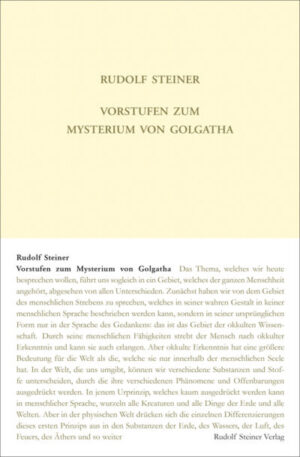 Vorstufen zum Mysterium von Golgatha GA 152