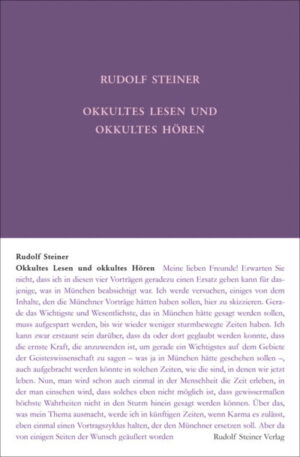 Okkultes Lesen und okkultes Hören GA 156