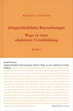 Zeitgeschichtliche Betrachtungen, 3 Bände	GA 173a–c