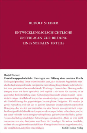 Entwicklungsgeschichtliche Unterlagen zur Bildung eines sozialen Urteils	GA 185a