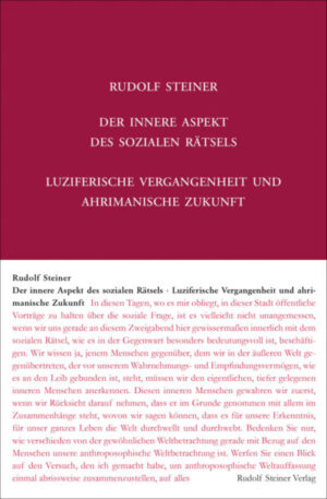 Der innere Aspekt des sozialen Rätsels	GA 193