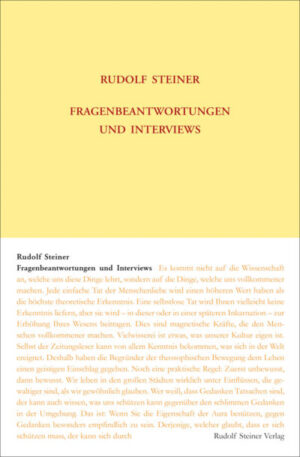 Fragenbeantwortungen und Interviews	GA 244