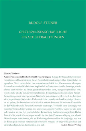 Geisteswissenschaftliche Sprachbetrachtungen	GA 299
