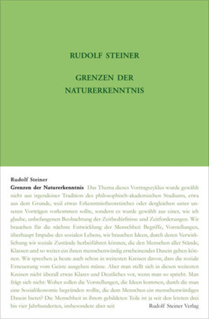 Grenzen der Naturerkenntnis GA 322