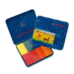 Stockmar waskrijt blokjes assortiment 8 kleuren zonder zwart